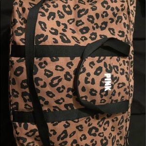 Cheetah print pink tote